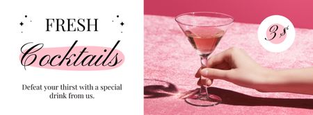 Cocktails and Special Drinks Facebook cover Design Template