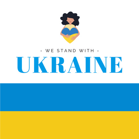 Modèle de visuel We Call to Stand with Ukraine - Instagram