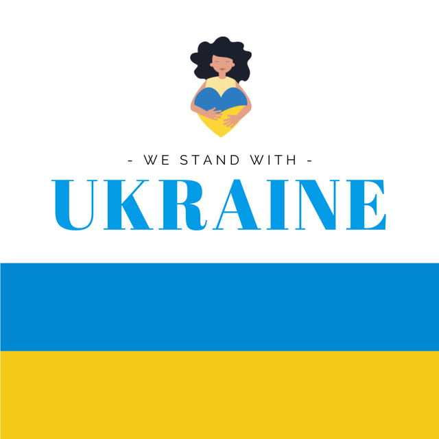 Szablon projektu We Call to Stand with Ukraine Instagram