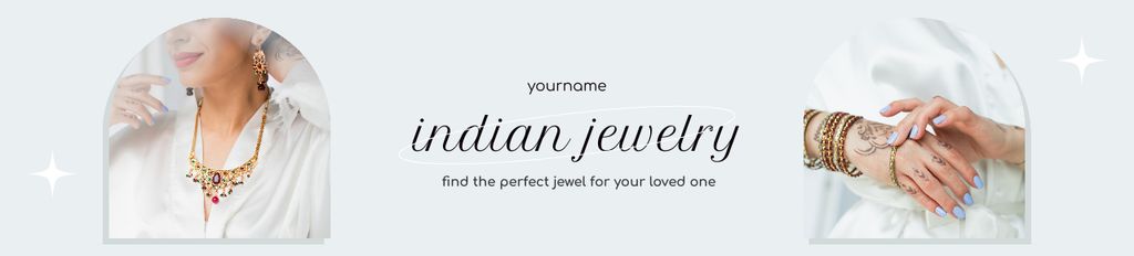 Designvorlage Offer of Wonderful Indian Jewelry für Ebay Store Billboard