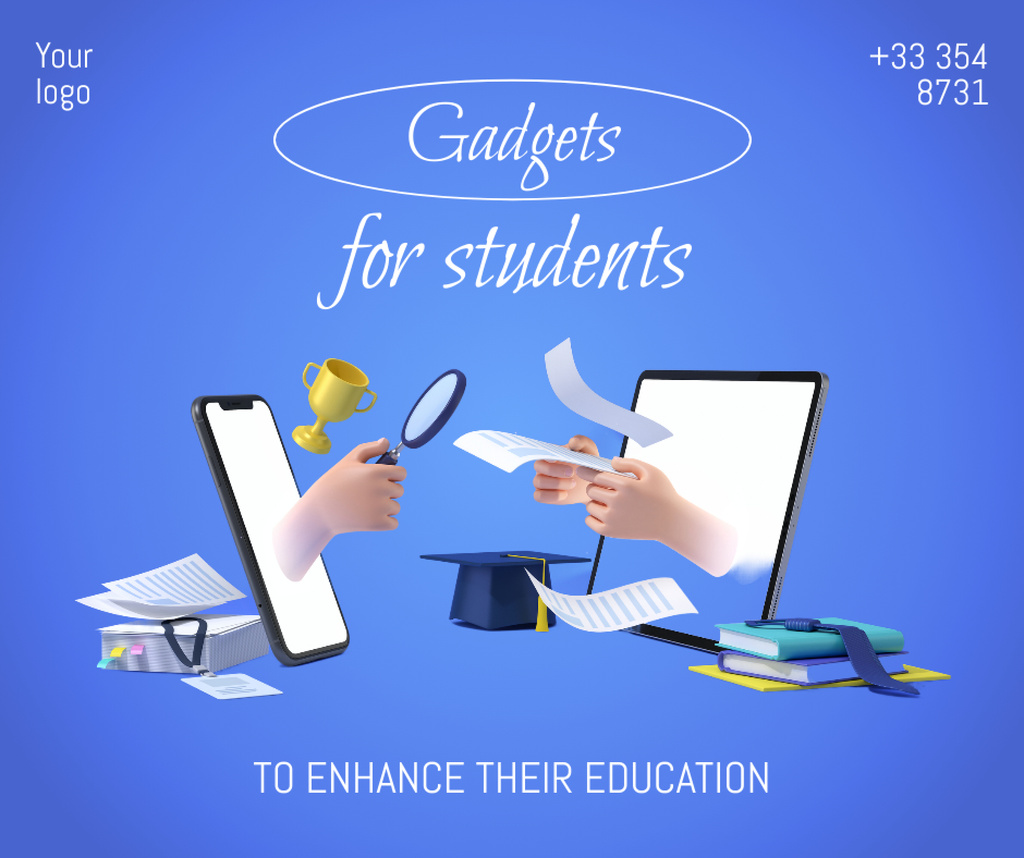 Template di design Back to School Special Offer for Students Facebook
