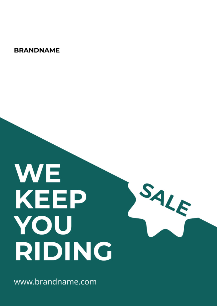 Ontwerpsjabloon van Poster A3 van Unbeatable Bicycle Shop Sale Announcement