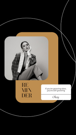Designvorlage Fashion Female Clothes Ad with Girl für Instagram Story