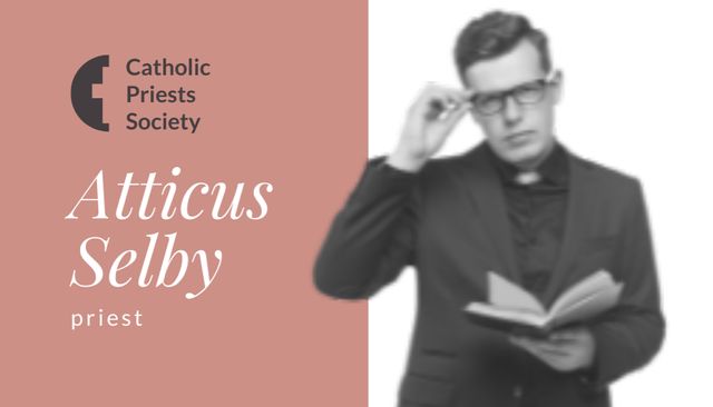 Template di design Catholic Priests Society Offer Business Card US