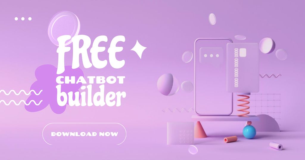 Platilla de diseño Free Chatbot Builder Facebook AD
