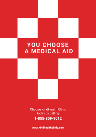 Plantilla de diseño de Medicaid Clinic Ad Red Cross Flyer A5 