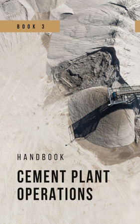 Cement Plant View in Grey Book Cover Tasarım Şablonu