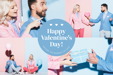 Ontwerpsjabloon van Mood Board van Samen momenten van liefde delen vanwege Valentijnsdag