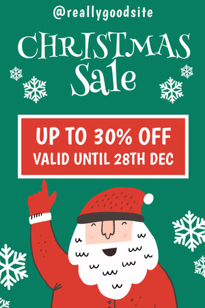 Christmas Sale Offer Illustrated Happy Santa Pinterest – шаблон для дизайну