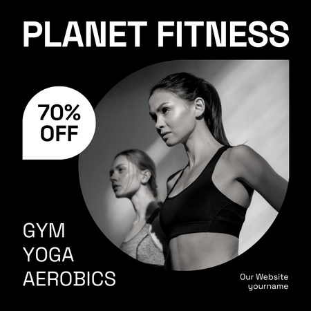 Designvorlage Discount Offer on Workouts in Fitness Center für Instagram
