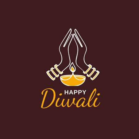 Happy Diwali logo design Logo Tasarım Şablonu