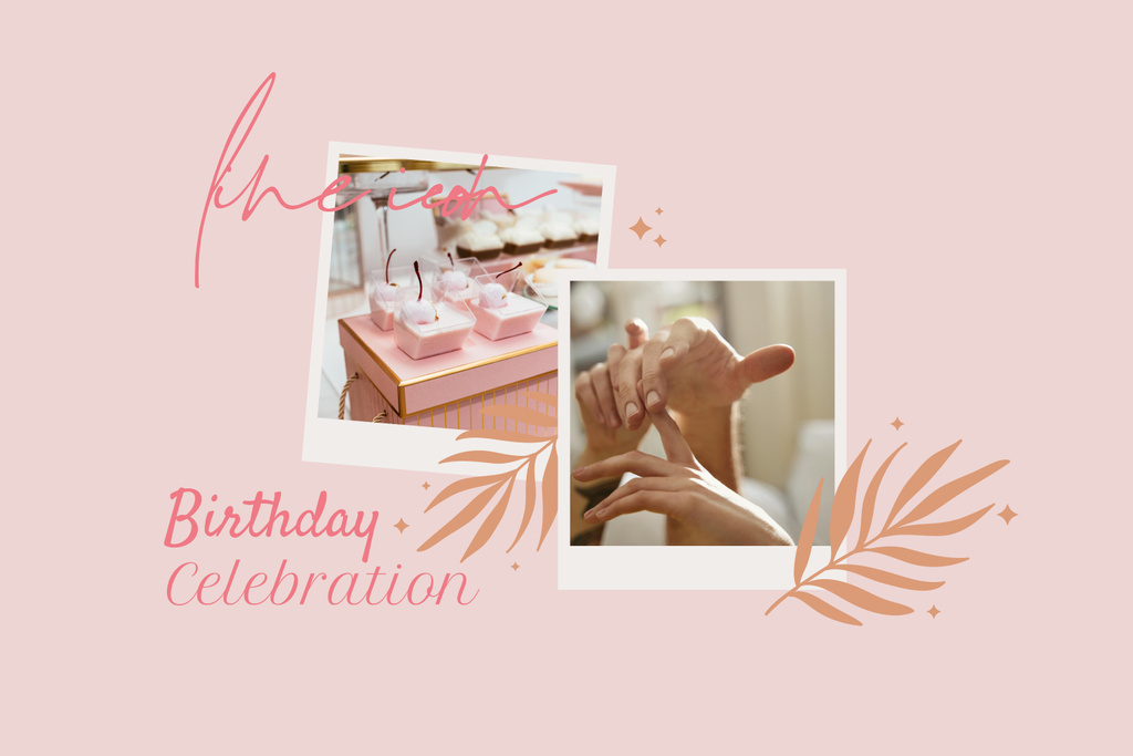 Platilla de diseño Enthusiastic Birthday and Holiday Festivities WIth Cakes Mood Board
