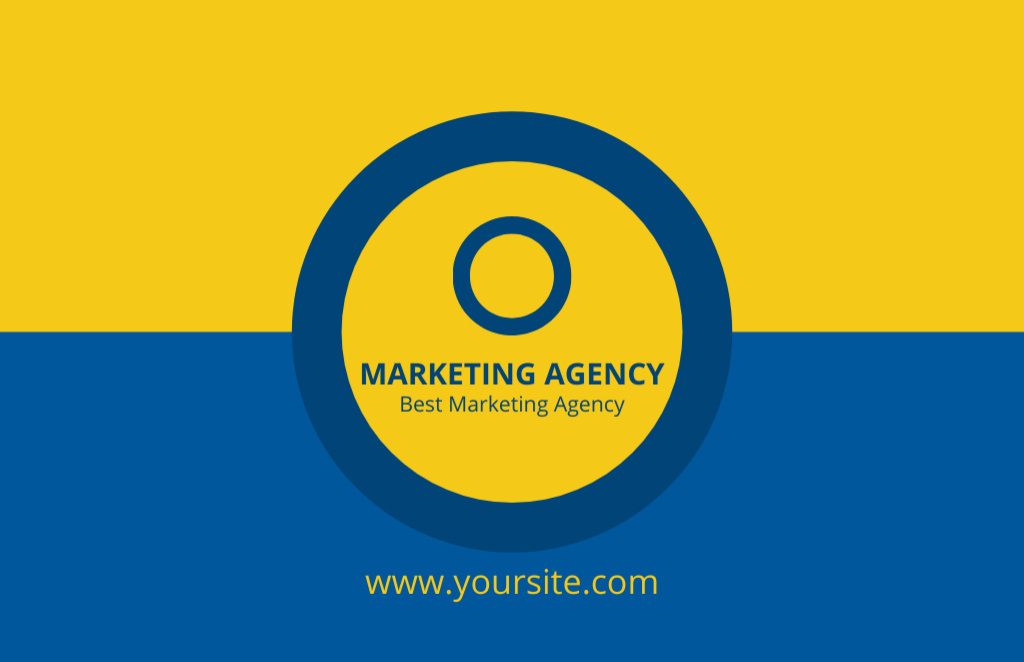 Forward-thinking Marketing Agency Services Offer Business Card 85x55mm – шаблон для дизайну
