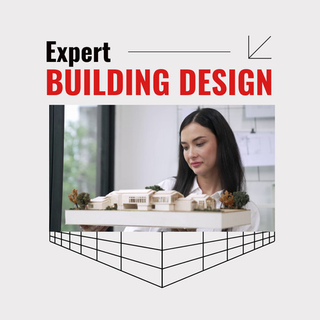 Modèle de visuel Bureau d'architecture professionnel avec un slogan accrocheur - Animated Post