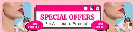 Platilla de diseño All Lipsticks Discount Offer Twitter
