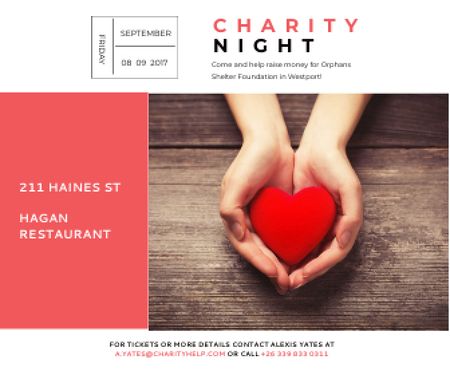 Corporate Charity Night Large Rectangle Design Template