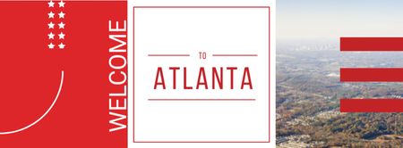 Modèle de visuel Vue sur la ville d'Atlanta - Facebook cover