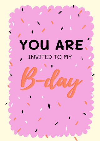Birthday Party Celebration Announcement Invitation Design Template