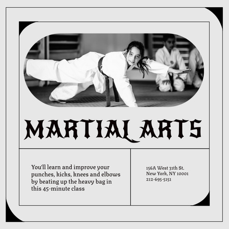 Martial Arts Training Update Instagram Design Template