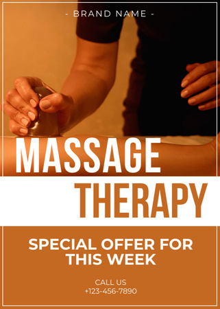 Ontwerpsjabloon van Flayer van Vacuum Massage Therapy Advertisement