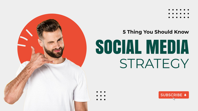 Template di design Important Tips About Social Media Strategy Building Youtube Thumbnail