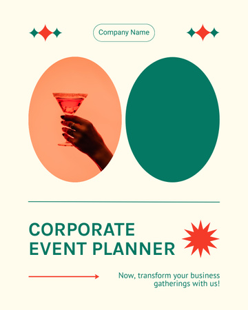 Vállalati rendezvények tervezése kollégák számára Instagram Post Vertical tervezősablon
