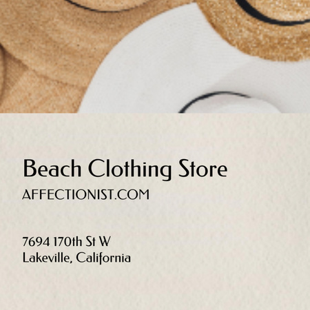 Beachwear Store Advertisement Square 65x65mm Design Template