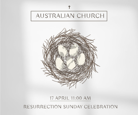Easter Holiday Celebration Announcement Facebook Design Template