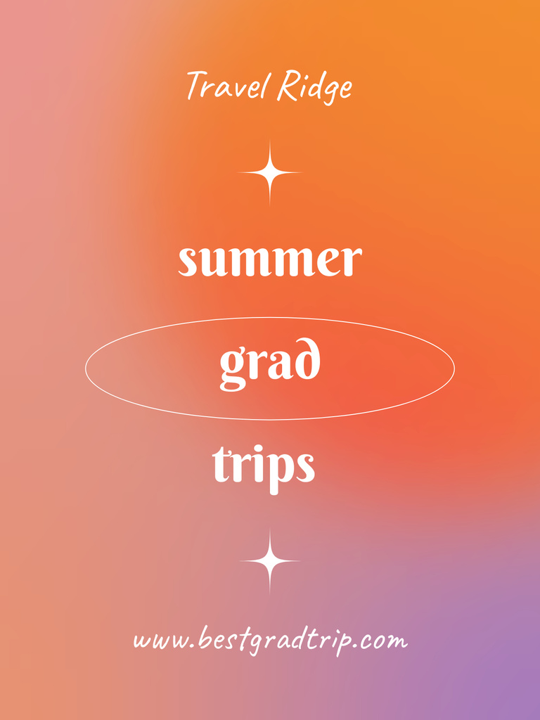 Summer Students Trips Ad in Orange Poster US Design Template