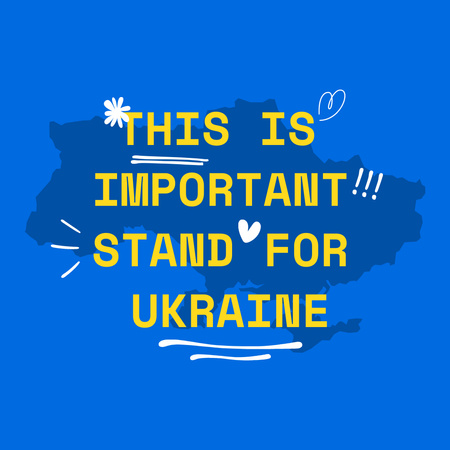Állj ki Ukrajna mellett Instagram tervezősablon