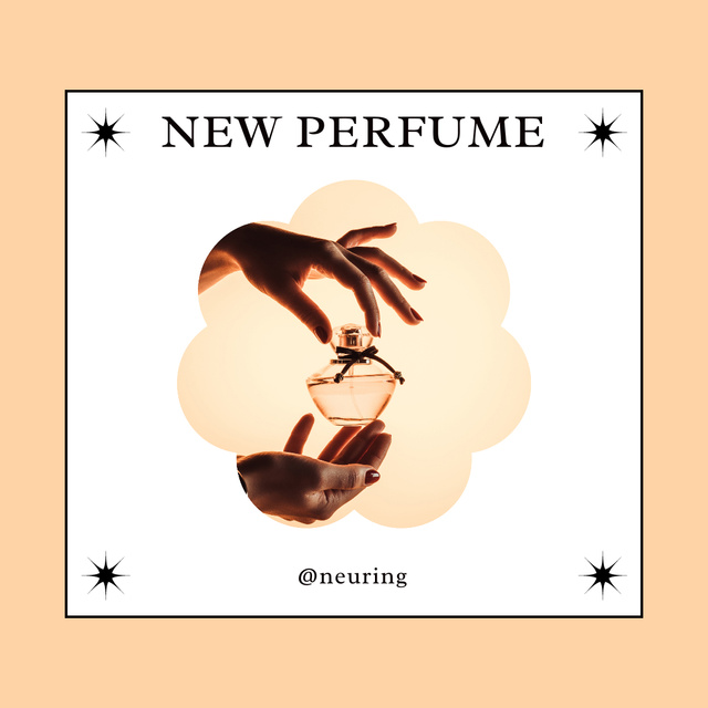 Designvorlage Exquisite And New Perfume Promotion In Beige für Instagram