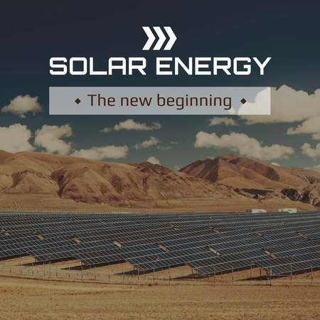 Energy Supply Solar Panels in Rows Instagram AD – шаблон для дизайну