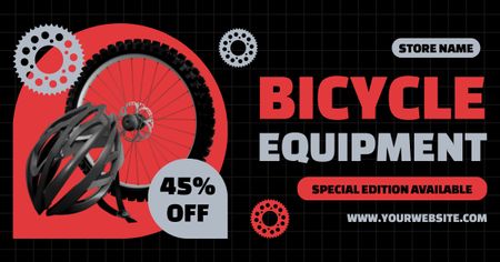 Platilla de diseño Sale of Cycling Equipment Facebook AD