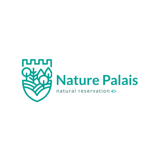 Template di design Natural Reservation Forest and Mountains Logo 1080x1080px