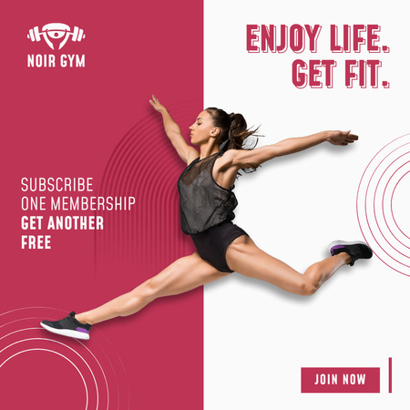 Ontwerpsjabloon van Instagram van Gym Membership Subscription Offer