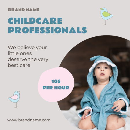 Exceptional Babysitting Services Offered Instagram Design Template
