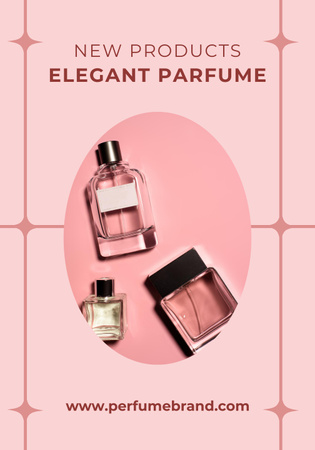 Fragrance offer with Perfume Bottle Poster 28x40in Šablona návrhu