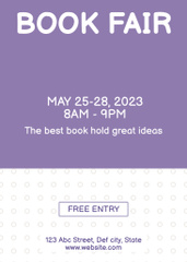 Book Fair Event Ad with Illustration of Books