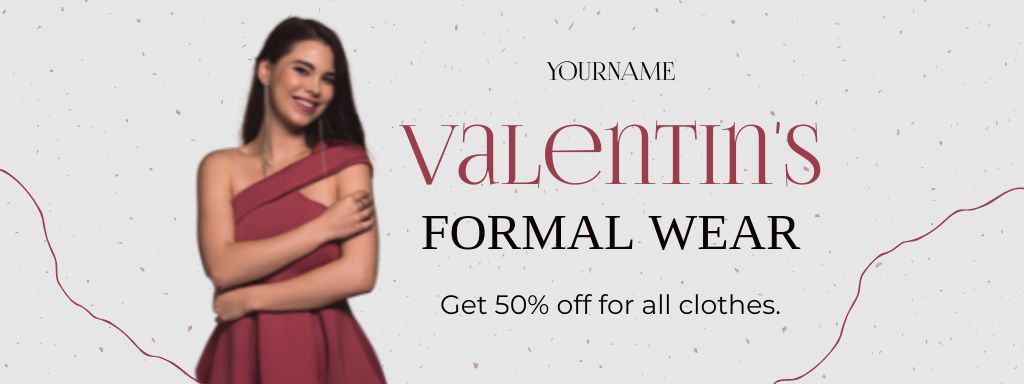 Valentine's Day Formal Wear Sale Coupon Šablona návrhu