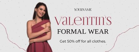 Valentine's Day Formal Wear Sale Coupon Design Template