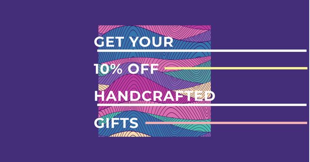 Discount Offer on Handcrafted Things Facebook AD tervezősablon