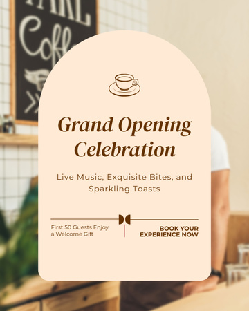Platilla de diseño Grand Opening Celebration With Welcome Gifts Instagram Post Vertical