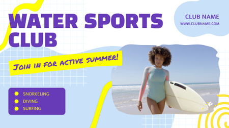 Water Sports Club Promotion With Surfing Full HD video Design Template