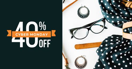 Cyber Monday Special Discount Offer Facebook AD Design Template