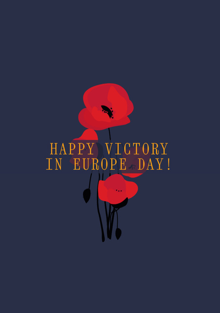 Plantilla de diseño de Victory Day Celebration in Europe Postcard A5 Vertical 