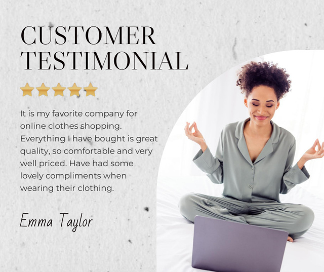 Fashion Store Review Facebook Design Template
