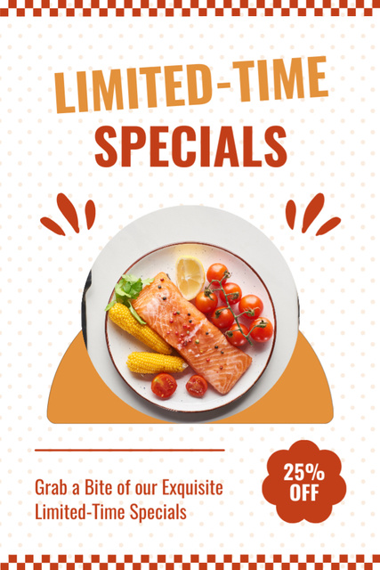 Designvorlage Offer of Limited Time Special at Fast Casual Restaurant für Tumblr