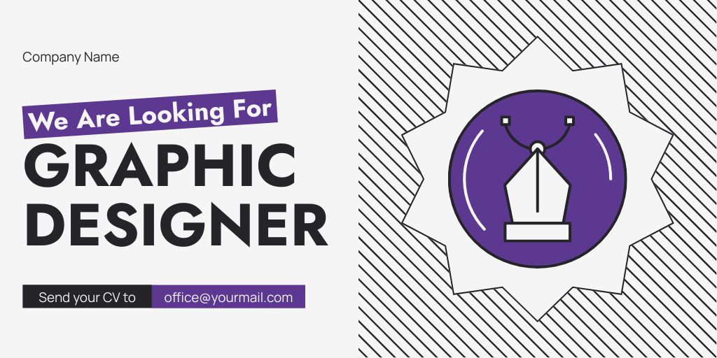 Modèle de visuel Company is Looking for Graphic Designer - Twitter