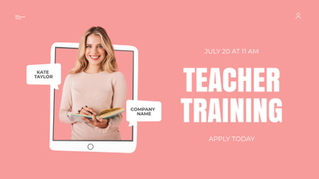 Szablon projektu Ogłoszenie o szkoleniu nauczycieli Full HD video