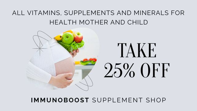Nutritional Supplements Offer with Discount Label 3.5x2in – шаблон для дизайну